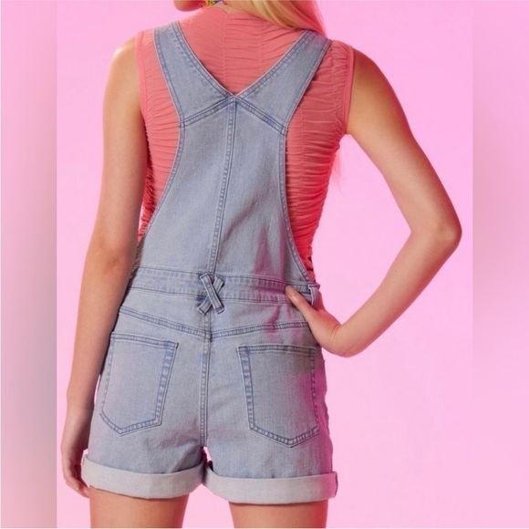 Hot Topic Sailor Moon Pretty Guardian Shortalls Overalls Denim Women’s Small - Picture 2 of 12